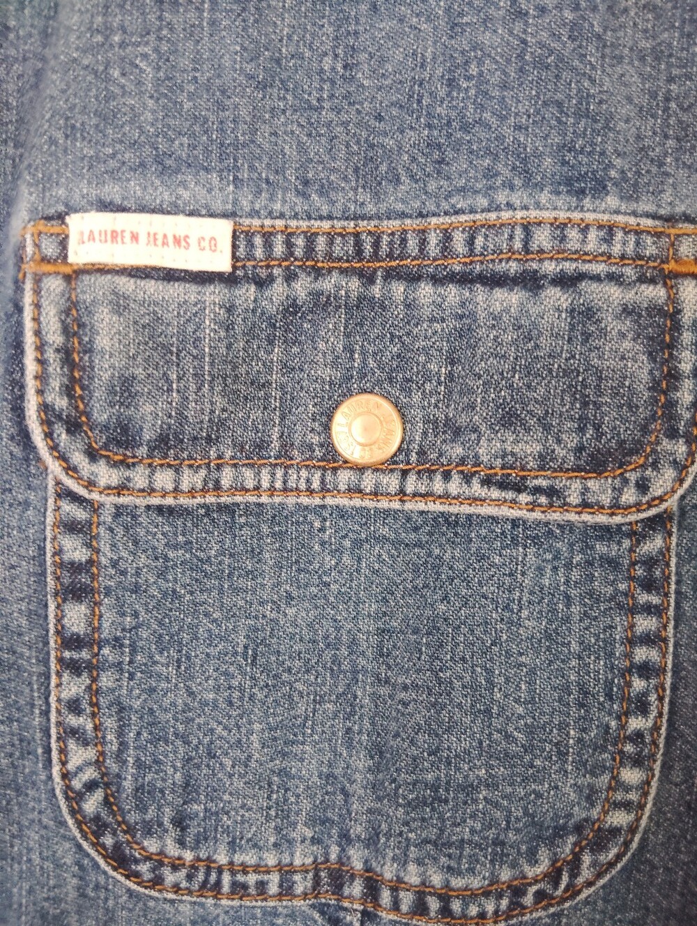 Lauren Jeans Co Ralph Lauren Denim Midi Dress. Size M - Picture 2 of 4